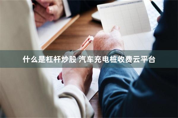 什么是杠杆炒股 汽车充电桩收费云平台