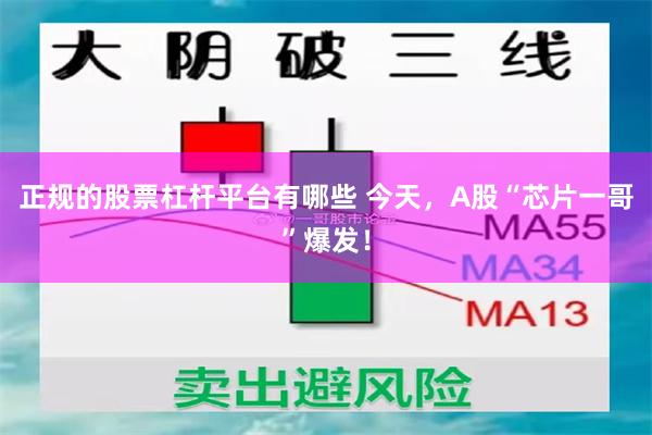 正规的股票杠杆平台有哪些 今天，A股“芯片一哥”爆发！